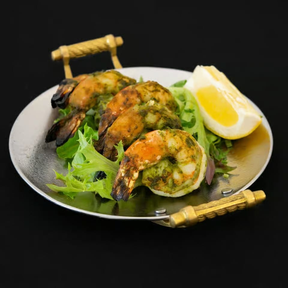 Mango Tulsi Prawns.